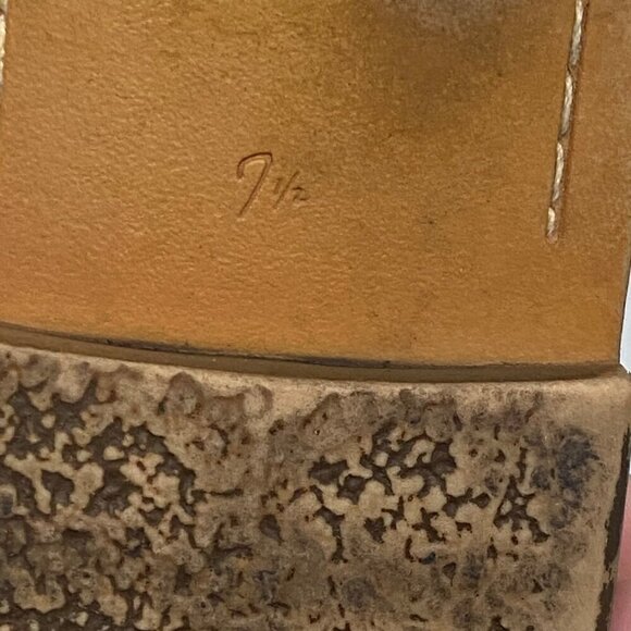 Sam Edelman Snakeskin Ankle Ties Leather Sandals Size 7 1/2” - Picture 5 of 6